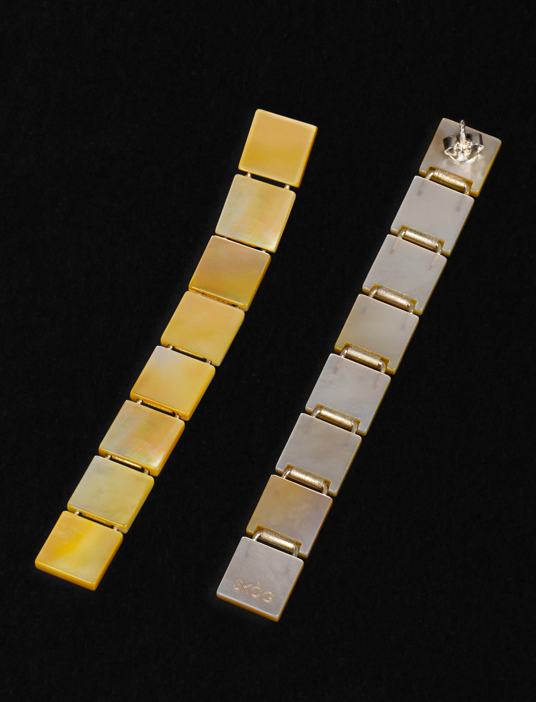 Long Minerva Earrings, yellow