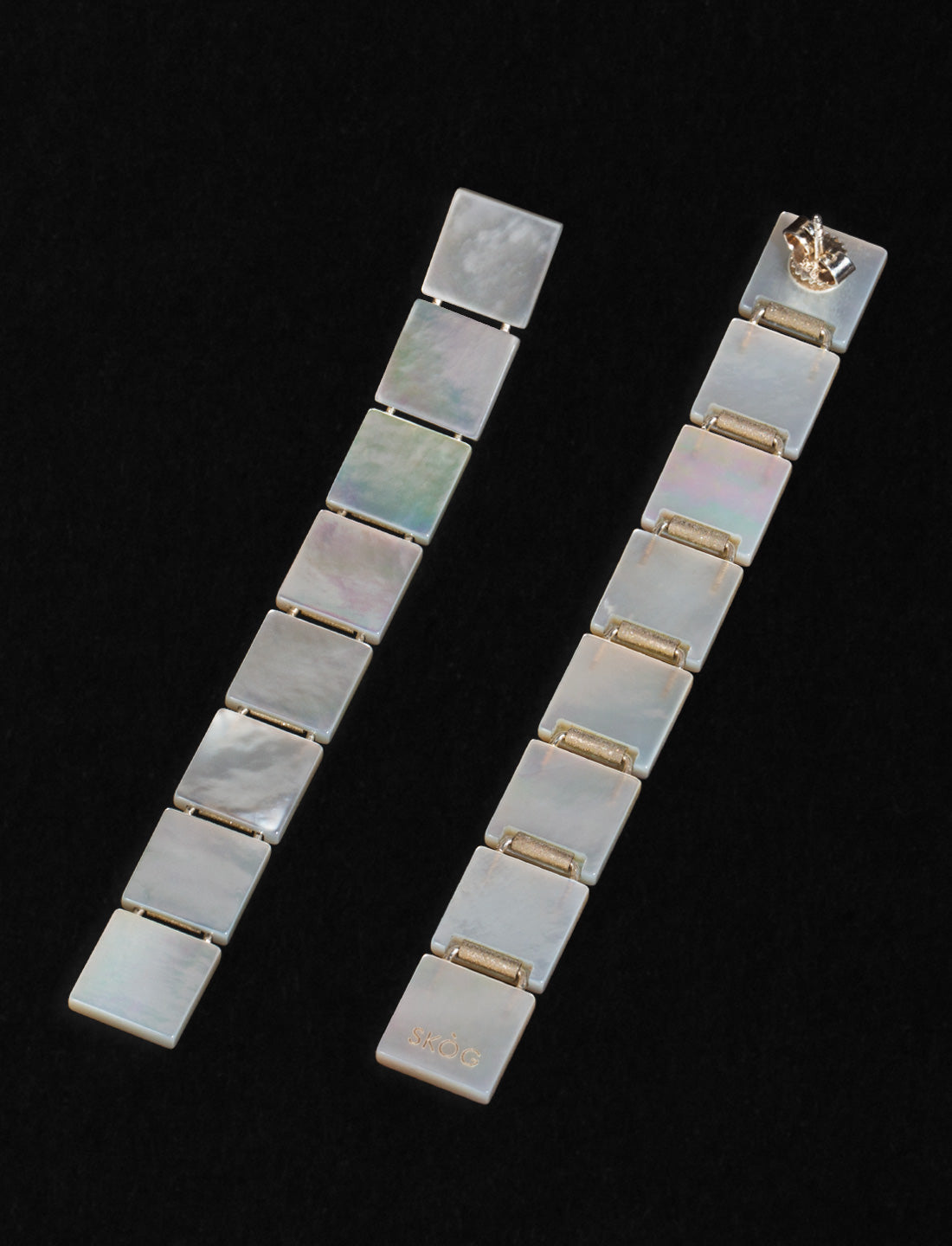 Long Minerva Earrings, white
