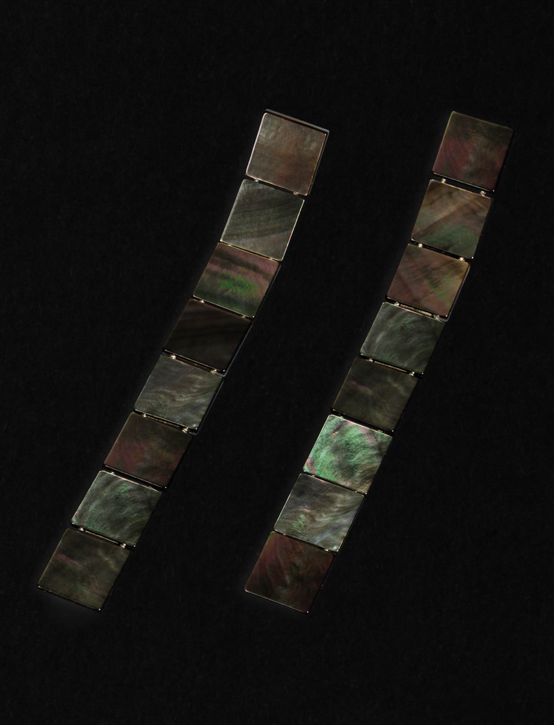 Long Minerva Earrings, black